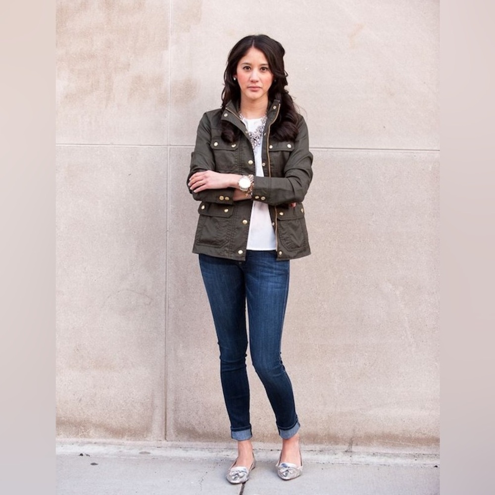 J. Crew Downtown Field Utility Jacket in Olive Green - Picture 14 of 16